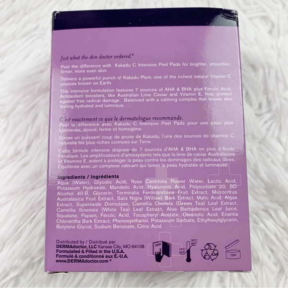 DERMAdoctor Kakadu C Intensive Vitamin C Peel Pad with Ferulic Acid & Vitamin E - Picture 2 of 3